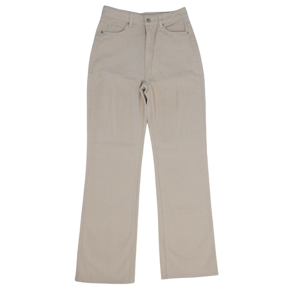 H&M Women's Corduroy Beige High Rise Jeans Pants Size 6 NEW